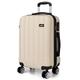 KONO Hartschale Trolley Koffer 4 Rollen Reisekoffer Gepäck (Beige, XL)