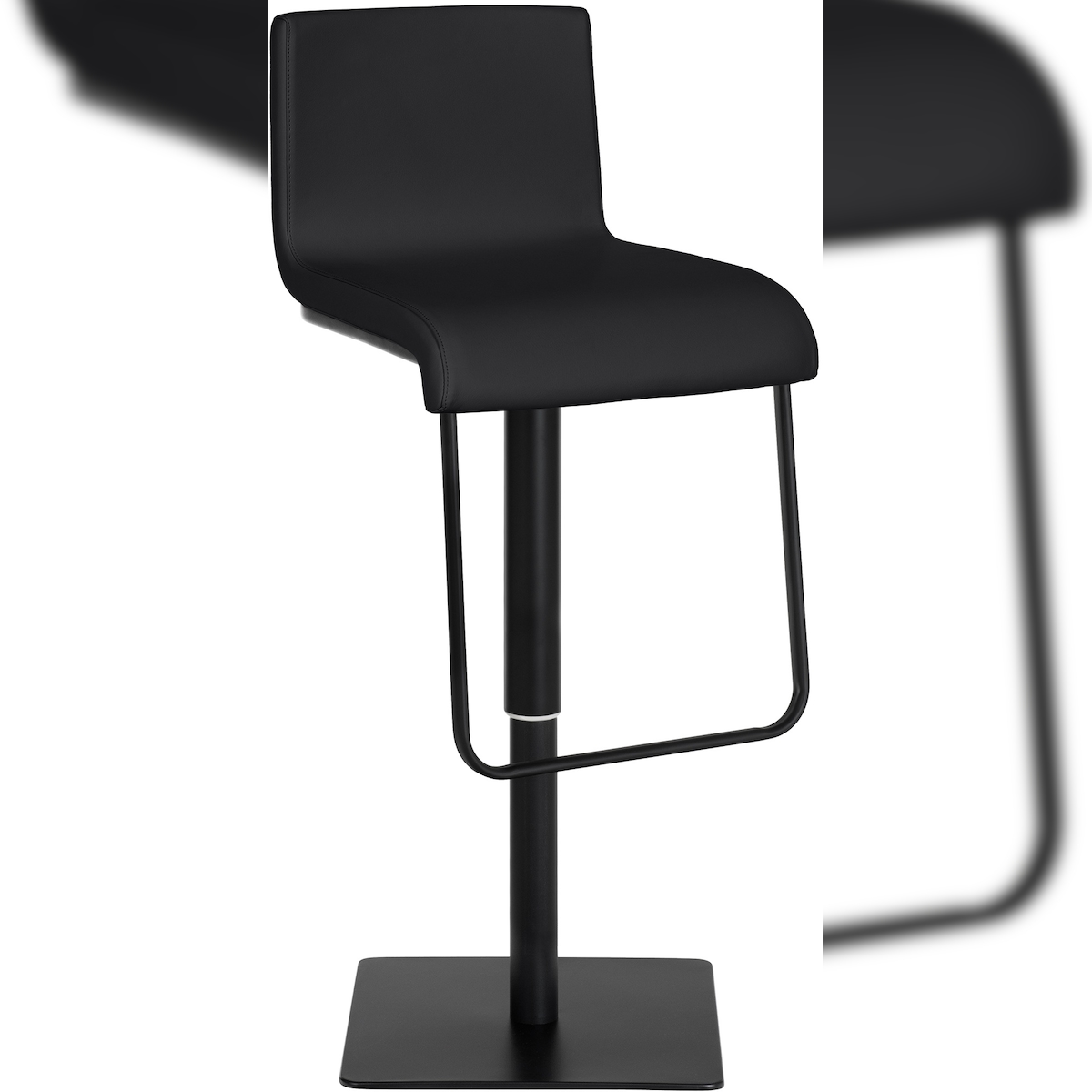 CLP Barhocker Limon Kunstleder schwarz/schwarz Image