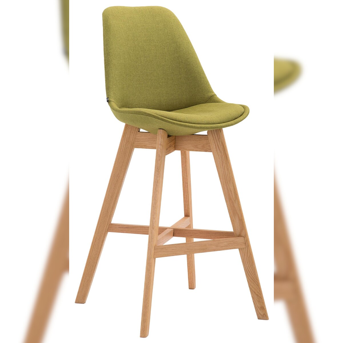 CLP Barhocker Cannes Stoff grün/natura Image