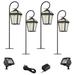 Mosconi Textured Black 8-Piece LED Path and Flood Light Set