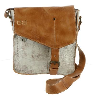 Bed:Stu Venice Beach Crossbody Bag White/Tan/Distressed