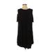 Casual Dress - Shift: Black Solid Dresses - Women's Size Small