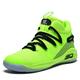 LanfengEU Men Basketball Shoes Mesh Breathable Shock Absorbing Non Slip High Top Trainers Male Jogging Fitness Running Shoe Green