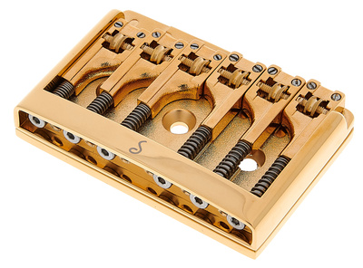 Schaller Guitar Bridge 3D-6 Steg für Gitarre Gold