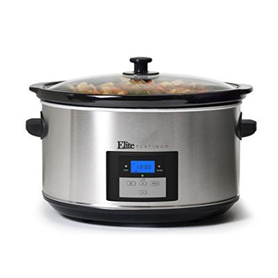 Maxi-Matic MST-900D Digital Programmable Slow Cooker, Oval 3 Temperature Settings and Timer, 8.5 QT,