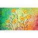 Toland Home Garden Painted Poppies 30 in. x 18 in. Non-Slip Indoor Door Mat Synthetics in Brown/Green/Orange | 18 W x 30 D in | Wayfair 800483