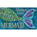 Toland Home Garden Mermaid Tail 30 in. x 18 in. Non-Slip Indoor Door Mat Synthetics in Blue/Green | 18 W x 30 D in | Wayfair 800501