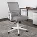 Compel Derby Task Chair Upholstered in Gray/White | 40 H x 25.5 W x 22 D in | Wayfair DERBY-WHT