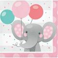 Creative Converting Enchanting Elephants Basic Paper Disposable Cocktail Napkins in Gray/Pink | Wayfair DTC346219BNAP