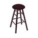Holland Bar Stool Swivel 24" Counter Stool Wood/Upholstered/Leather in Gray/Indigo | 24 H in | Wayfair RC24OTDC005
