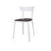 TOOU Cadrea Side Chair w/ Padded Seat Faux Leather/Upholstered in White/Black | 31 H x 18.5 W x 18.5 D in | Wayfair TO-1721B-1746W