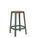 TOOU Cadrea Counter & Bar Stool w/ Padded Seat Plastic/Acrylic/Upholstered/Leather in Green/Brown | 26 H x 17 W x 17 D in | Wayfair