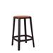 TOOU Cadrea Counter & Bar Stool w/ Padded Seat Plastic/Acrylic/Upholstered/Leather in Black/Brown | 26 H x 17 W x 17 D in | Wayfair TO-1722CG-1766B