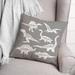 Zoomie Kids Wittig Dino Throw Pillow Polyester/Polyfill blend in Gray | 20 H x 20 W x 1.5 D in | Wayfair 4002283BD8344E038C7103635F40C71C