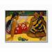 Stupell Industries 'Resting Portraits Native Figures Classic' by Paul Gauguin - Painting Print in Green/Red/Yellow | 16 H x 20 W x 1.5 D in | Wayfair