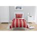 Ebern Designs Amalfi Striped Comforter Set Polyester/Polyfill/Microfiber/Jersey Knit/T-Shirt Cotton in Red | Wayfair