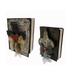 Fleur De Lis Living Ericksen 2 Piece Book Shaped Box Set Wood in Black/Brown/Gray | 11.5 H x 3 W x 8.88 D in | Wayfair