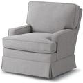 Lark Manor™ Ailbhe Swivel Glider & Ottoman Polyester or Polyester Blend in Gray | 38.5 H x 32.5 W x 39 D in | Wayfair