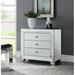 Everly Quinn Terhune 3 Drawer Mirrored Accent Chest Wood in Brown/Gray | 28.35 H x 31.5 W x 17.72 D in | Wayfair 56EBAC89745D4B388EA6B99541A1851B