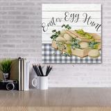 The Holiday Aisle® Easter Gallery Wrapped Canvas Decorative Accent Wood in Brown | 16 H x 16 W x 1.5 D in | Wayfair