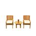 Rosecliff Heights Mastin 3 Piece Teak Bistro Set Wood/Teak in Brown/White | 31 H x 25 W x 21 D in | Outdoor Furniture | Wayfair