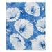 Wildon Home® Dohn Flowers Throw Polyester in Gray/Blue | 68 W in | Wayfair D99C73B251A24B3B83BFB04B771E32BC