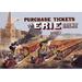 Red Barrel Studio® 'Purchase Tickets via Erie Railway' Vintage Advertisement, Wood in Gray/Orange | 28 H x 42 W in | Wayfair