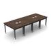 Symple Stuff Winfred Rectangular Table Wood/Metal in Brown | 30 H x 120 W x 48 D in | Wayfair D4CC22A910104F83AC00F967F7275514