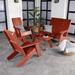 AllModern Byrnes 4 Piece Seating Group Plastic in Red | Outdoor Furniture | Wayfair FA349430DE5A4C7BB5F83617B1FF84C2