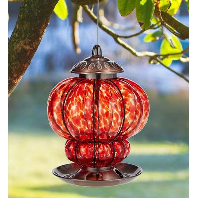 1-800-Flowers Home Decor Outdoor Garden Outdoor Garden Decor Delivery Unique Blown Art Glass Birdfeeder