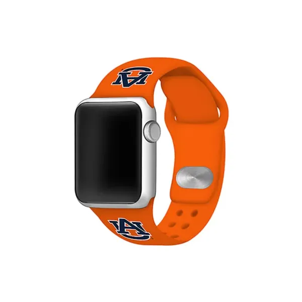 affinity-bands-ncaa-auburn-tigers-silicone-apple-watch-band-38-millimeter,-orange,-38-mm/
