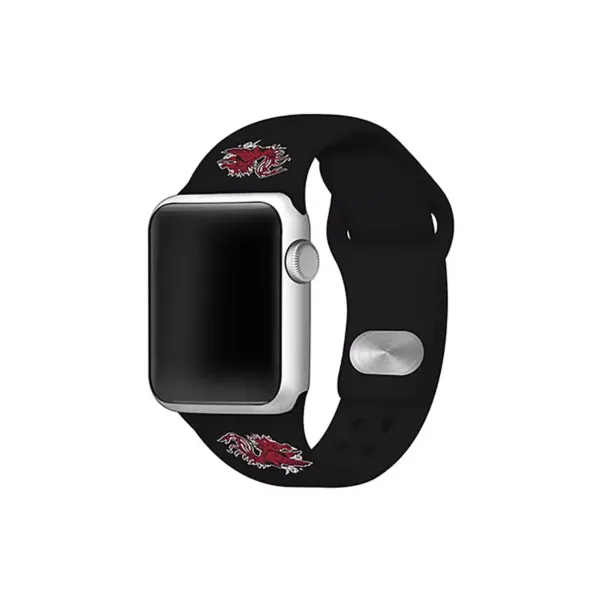 affinity-bands-ncaa-south-carolina-gamecocks-silicone-38-millimeter-apple-watch-band,-black,-38-mm/