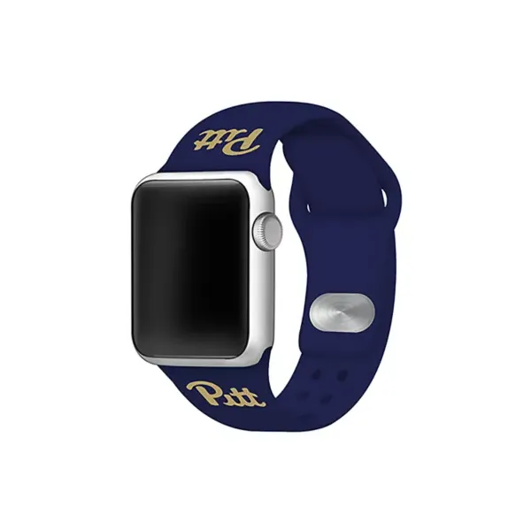 affinity-bands-ncaa-pittsburgh-panthers-silicone-apple-watch-band-38-millimeter,-navy-blue,-38-mm/