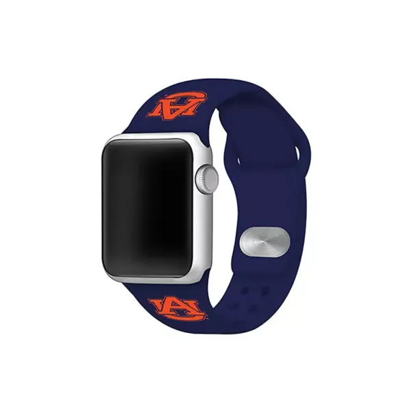 affinity-bands-ncaa-auburn-tigers-silicone-apple-watch-band-38-millimeter,-navy-blue,-38-mm/
