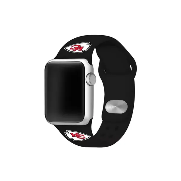 game-time®-nfl-kansas-city-chiefs-42-millimeter-silicone-apple-watch-band,-black/
