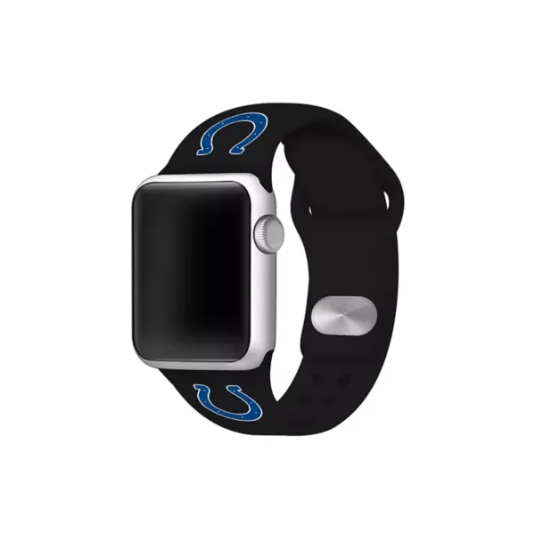 game-time®-nfl-indianapolis-colts-42-millimeter-silicone-apple-watch-band,-black/
