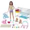 Barbie Skipper Babysitter Puppe (brünett), Kinderzimmer-Spielset mit Baby-Puppen mehrfarbig