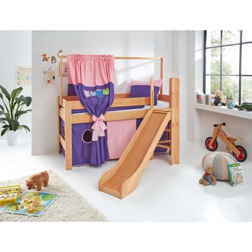 Zeltstoffset Spielbett LEO, Kleider, rosa/violett Kinder