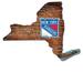 New York Rangers Distressed State Cutout Sign