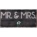 Dallas Stars 6" x 12" Mr. & Mrs. Sign