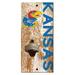 Kansas Jayhawks Distressed Bottle Opener