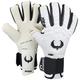 Renegade GK Eclipse Phantom Professional Goalie Gloves Pro Finger Savers | 4mm EXT Contact Grip | White & Black Football Goalkeeper Gloves (Size 9, Youth-Adult, Neg. Cut, Level 5)