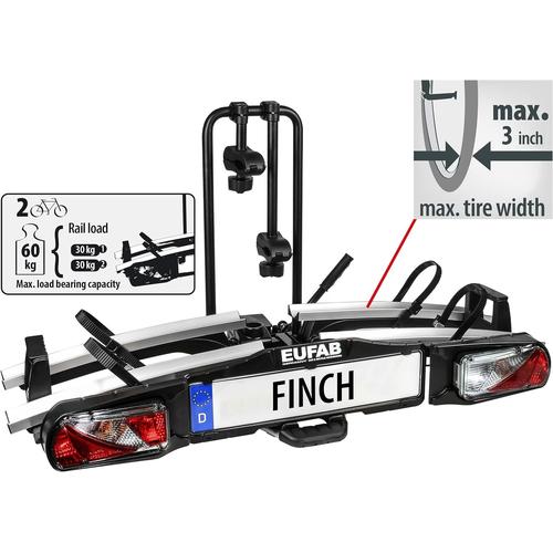 EUFAB Heckträger [FINCH] für Anhängekupplung Fahrradträger, 2x 11584