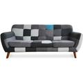 Canapé scandinave 3 places Bombay Multicolore Gris - Multicolore