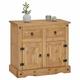 Idimex - Buffet salsa commode bahut vaisselier en bois style mexicain avec 2 portes et 2 tiroirs,