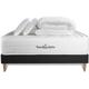 Ensemble matelas sommier Buckingham 200 x 200 cm - Couleur : Noir avec 2 oreillers et couette - Noir