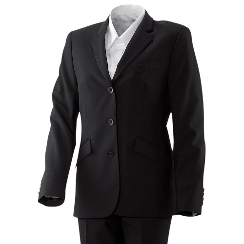 Exner 700 - Damenblazer lang : schwarz (Business) 53% Polyester 43% Schurwolle 4% Elasthan 34 Image