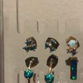 Anthropologie Jewelry | Blue Opal Studs | Color: Blue/Gold | Size: Os