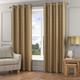 Mirabel Madison Wave Fully Lined Ring Top Eyelet Curtains - Gold (46" Wide x 72" Drop)