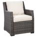 Signature Design Easy Isle Lounge Chair w/Cushion in Dark Brown/Beige - Ashley Furniture P455-820